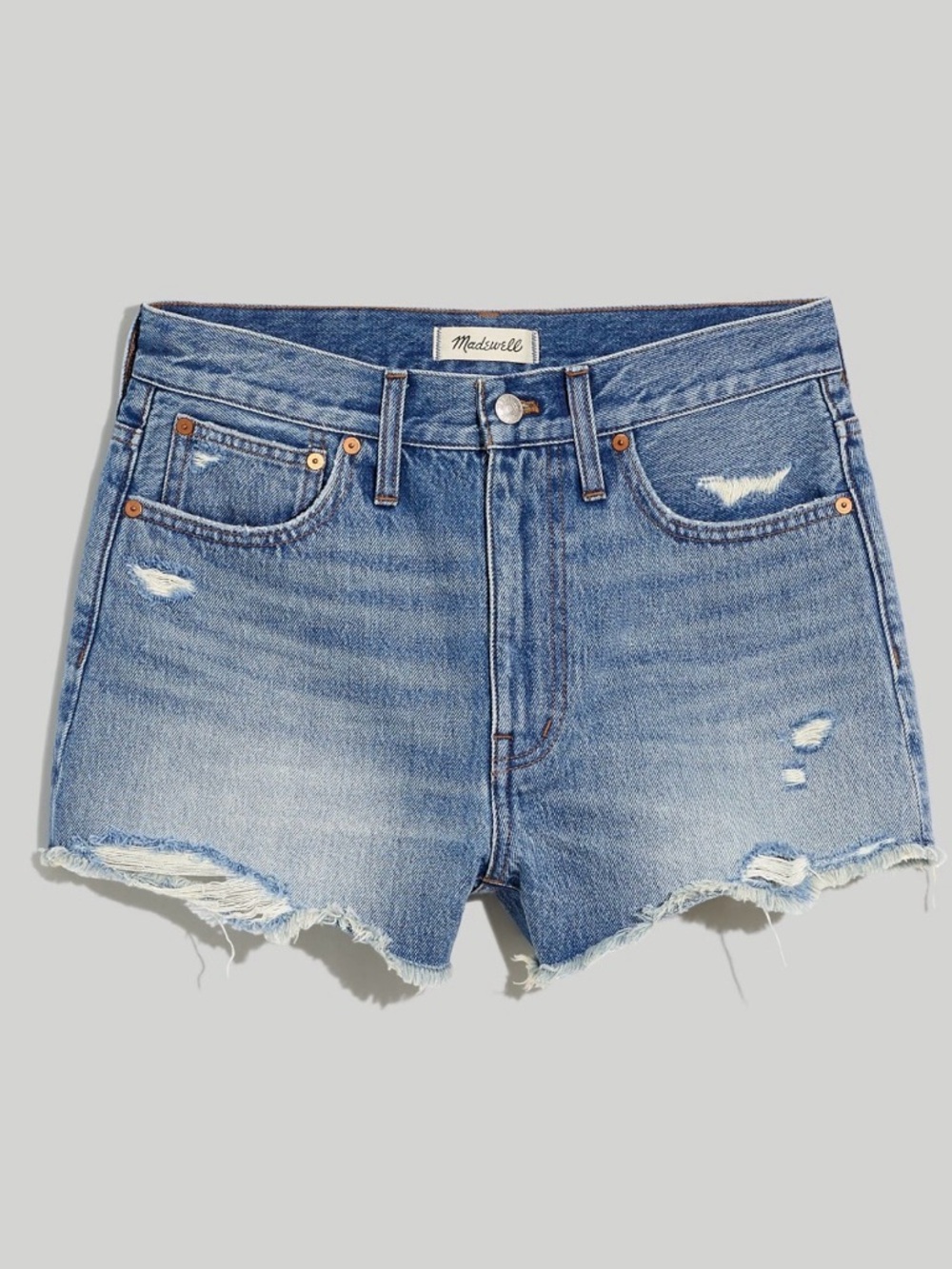 Madewell NWT Relaxed Denim Shorts in Renfield Wash Deconstructed Edition Size 27